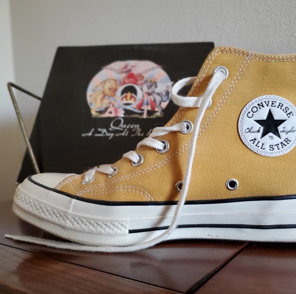 converse high tops mustard yellow